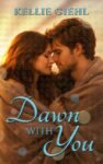 Premade sweet romance book cover featuring a couple wrapped in a blanket at sunrise in warm golden light, intimate embrace with soft bokeh glow..