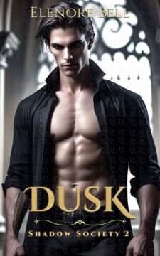 A romance book cover image featuring a man with an unbuttoned shirt and an intense expression in a gothic-style mansion.
