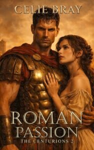 Roman Passion A historical romance book cover featuring a Roman centurion and a Carthaginian woman.